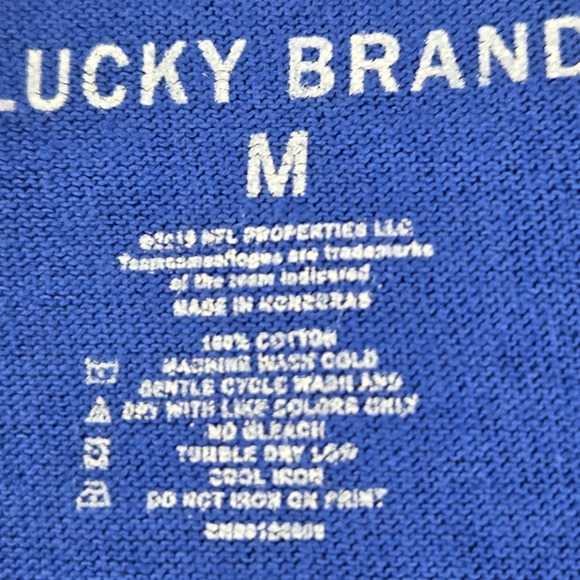 Los Angeles Chargers Men Shirt M Blue Junk Food For Lucky Brand Logo NWT - Picture 3 of 10